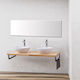 Kolossos Waschtisch mit Waschbecken L120xB51xH4cm Beige