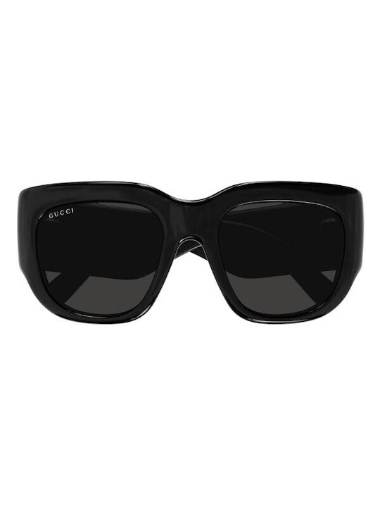 サングラス GUCCI Woman Sunglasses Black GG1718S 001 NEW GUCCI GG1718S 001 SQUARE BLACK GREY WOMEN SUNGLASSES