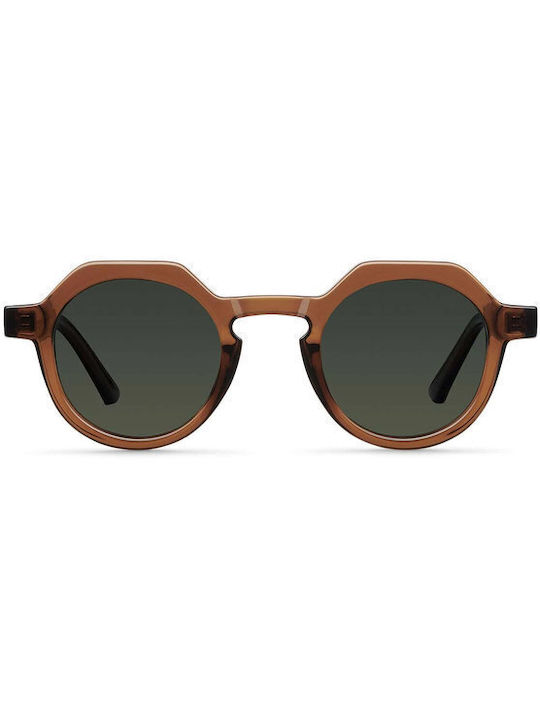 Meller Sunglasses with Brown Plastic Frame and Green Polarized Lens HA4-BROWNOLI