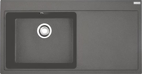 Franke Mythos Mtg 611-100 1140516888 Drop-In Spüle Rechts aus Verbundgranulat B100xT51.5cm Stone Grey