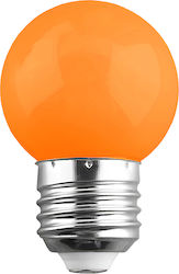 GloboStar Λάμπα LED για Ντουί E27 και Σχήμα G45 Πορτοκαλί 120lm Dimmable