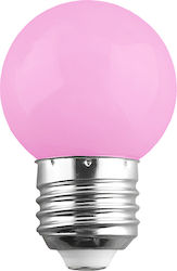 GloboStar LED Lampen für Fassung E27 und Form G45 Rosa 120lm Dimmbar 1Stück