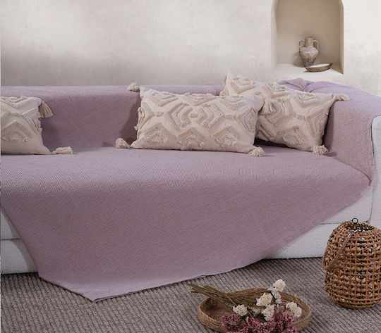Nef-Nef Homeware Betty Pături Canapea Cuverturi Pentru Canapea 2 Locuri Jacquard 180x250cm Violet