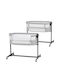 Kinderkraft Leagăn Neste Up 2 cu Saltea, Deschidere Laterală și Roți Light Gray