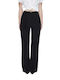 Sandro Ferrone Women's Fabric Trousers Black