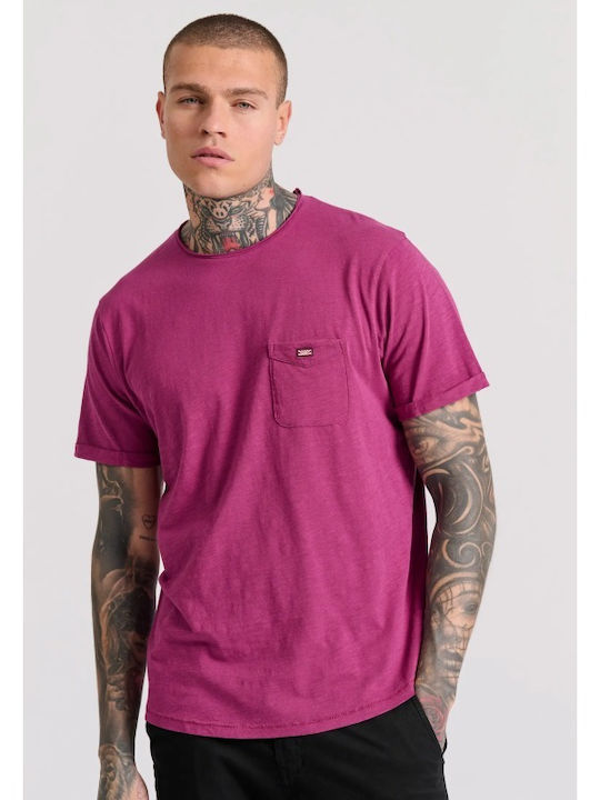 Funky Buddha Men's Short Sleeve T-shirt Purple