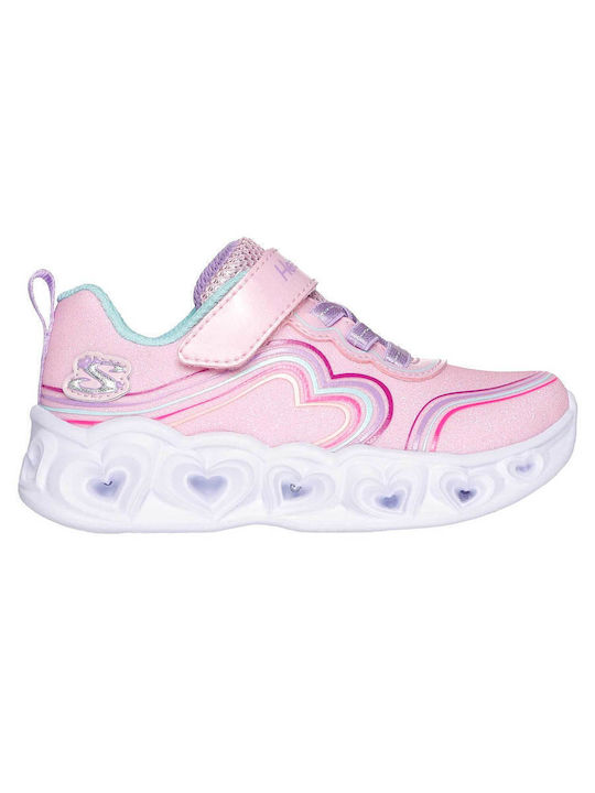 Heart Lights Παιδικά Sneakers με Σκρατς Ροζ