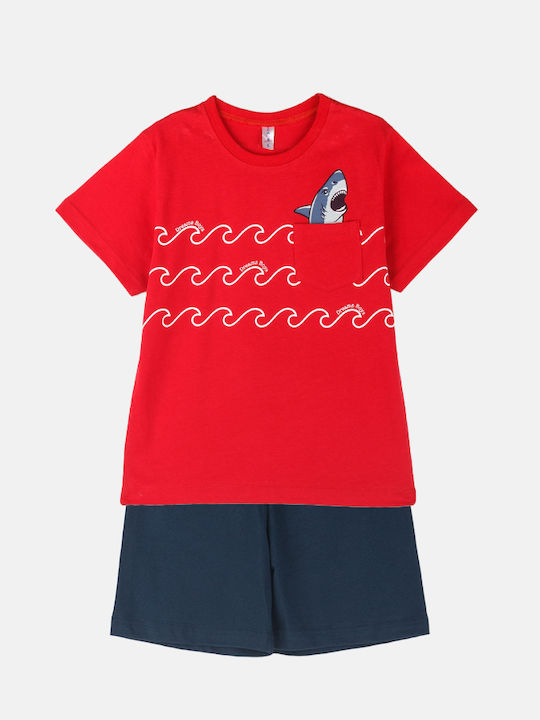 Dreams Kids Pyjamas Summer Cotton red