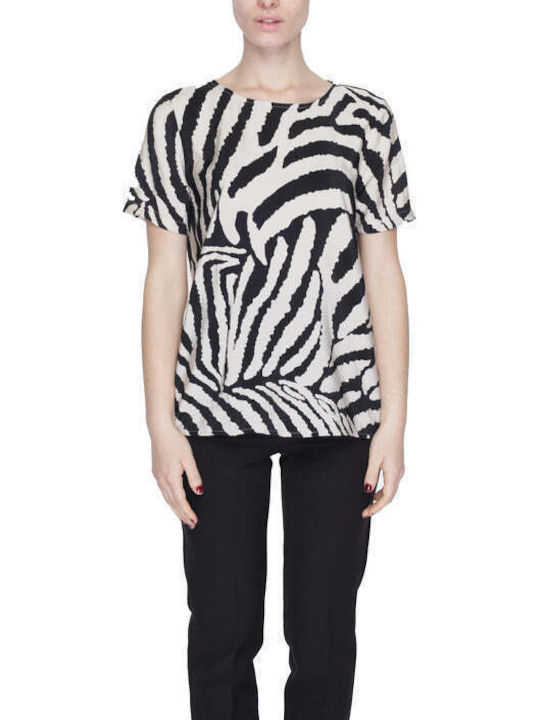 Jacqueline De Yong Γυναικείο T-shirt Animal Print Μπεζ