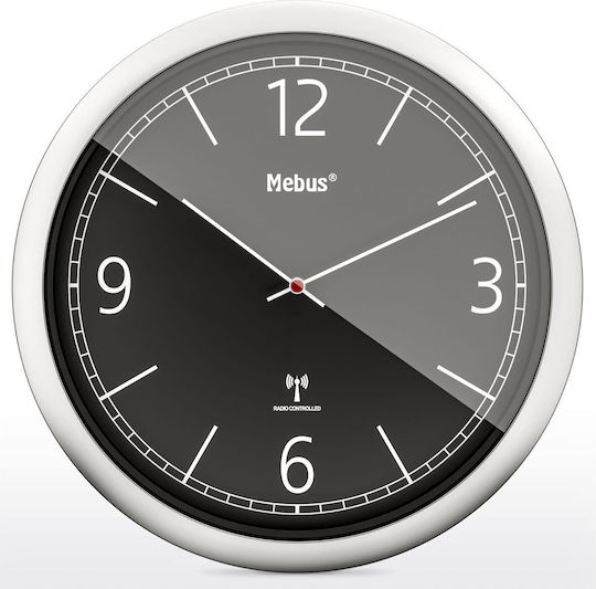 Mebus Wall Clock Black Ø25cm