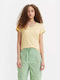 Levi's Women's Athletic T-shirt with V Neckline Yellow