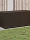 vidaXL Μπαούλο Αποθήκευσης Εξωτερικού Χώρου Rattan 283lt Καφέ Μ120xΠ50xΥ56εκ.