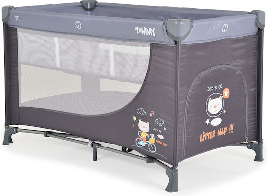 Cangaroo Tommy Playpen 2 Levels with Mattress New Grey 120x60cm