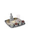 Atmosphera Decorative Buddha Made of Concrete Zen Garden 23.4x23.2x13cm