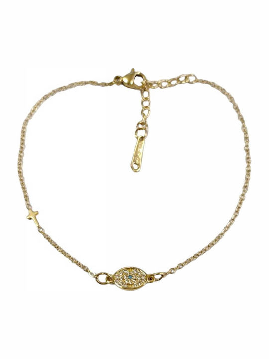 Bracelet Handmade Gold Steel Oval Bracelet Tran...