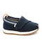 Kids Espradrilles with Hoop & Loop Closure Blue Canvas