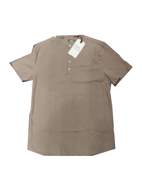 Garage Fifty5 Short-sleeved Linen Shirt in Wide...
