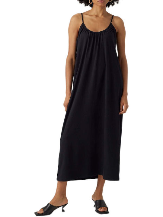 Vero Moda Rochie De Vară Pentru Femei Midi Neagră