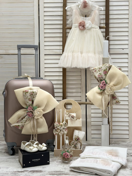Makis Tselios Fashion Vintage Floral Baptism Set Pack