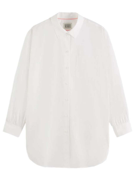 Scotch & Soda Women's Long Sleeve Shirt White