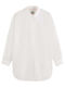 Langärmelig Damen Hemd White