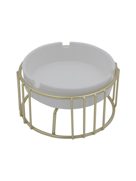 Uncle George Metallic Cigarette Ashtray Gold