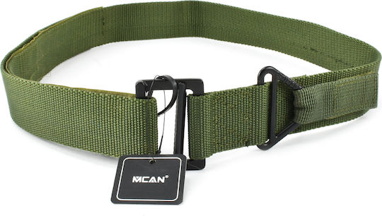 Business-Stoffgürtel 125×3,8cm Metallclip & Klettverschluss Mcan W1 - Khaki