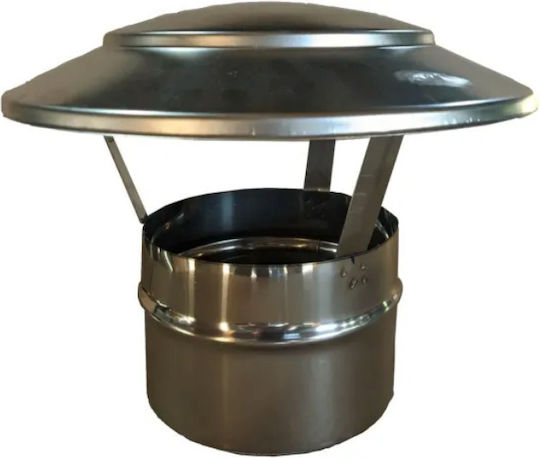 Metallwork Krone Rauchrohr Inox 130mm Silber