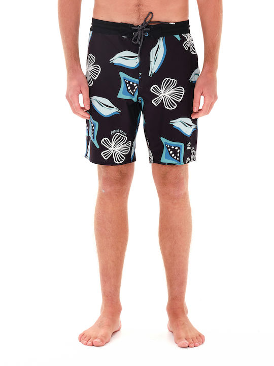 Herren Badebekleidung Bermuda Schwarz mit Mustern