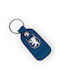 Keychain Leather Blue