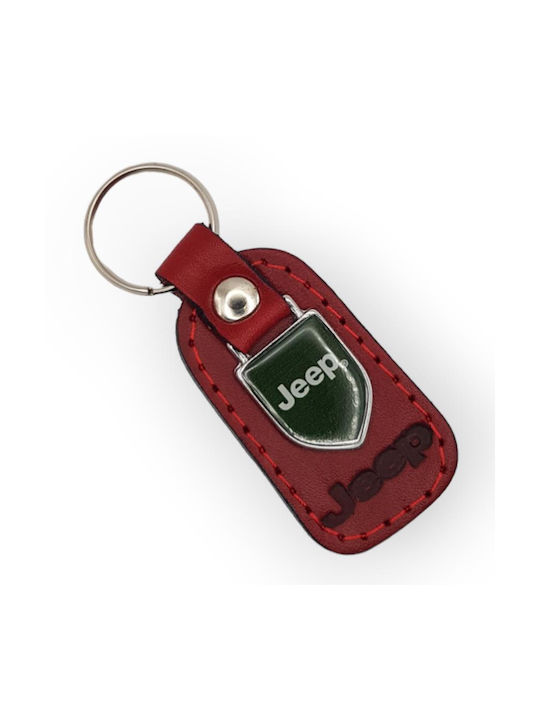 Keychain Leather Red