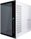 1STPLAYER SP8 Gaming Midi Tower Computer Case with Side Window and RGB Lighting White