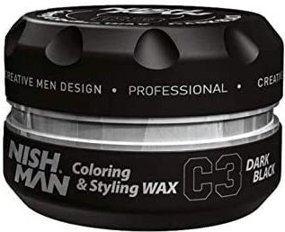 Coloured Hair Wax Nishman C3 Black 100 Ml