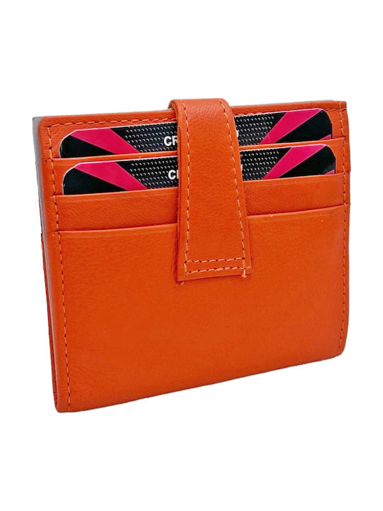 Leder Herren Geldbörse Karten Orange