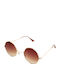 Looks Style Eyewear Унисекс Слънчеви Очила с Златен Метален Рамка и Кафяви Преливащи Стъкла