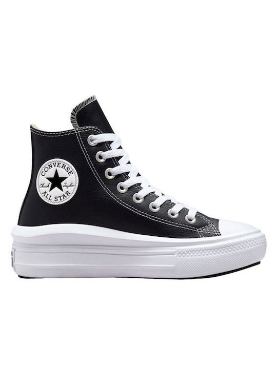 Chuck Taylor All Star Move Γυναικεία Flatforms Μποτάκια Μαύρα