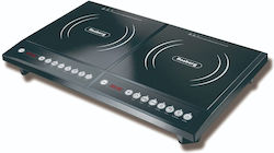 Rosberg Induction Countertop Double Burner Black Rosberg Induction Countertop Double Burner Black
