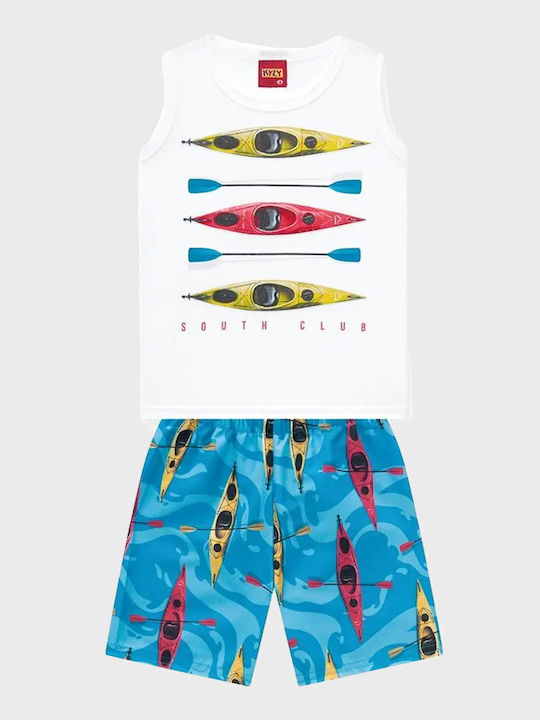 Kyly Kinderbekleidungsset mit Shorts Weiß 2 Stück