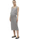 Maternity Midi Dress Gray