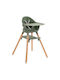 Kikka Boo Woody Hochstuhl 2 in 1 & Sitz aus Kunstleder Army Green