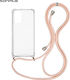 Sonique Back Cover Silicone with Strap Pink (Re...