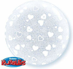 22" Μπαλόνι Καρδιές Deco Βubble 22" Μπαλόνι Καρδιές Deco Βubble