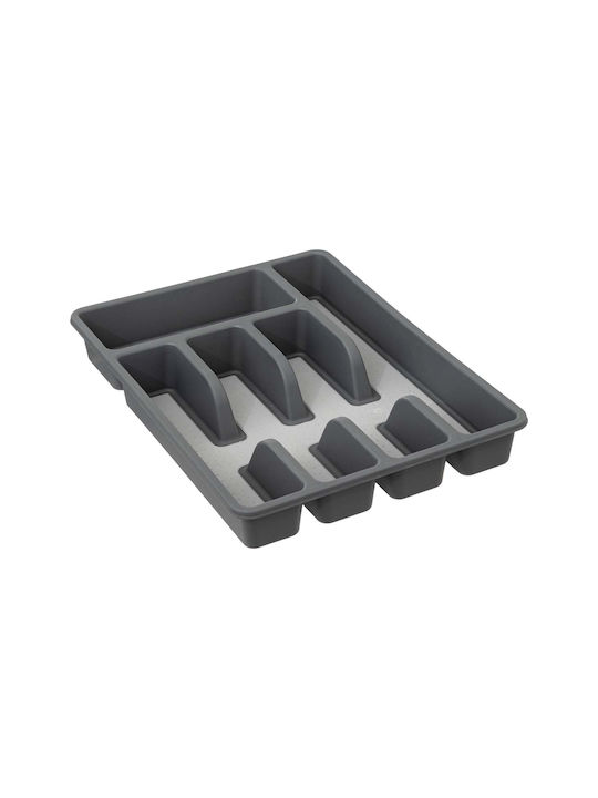 5Five Drawer Cutlery Tray Plastic 26.5x36.5x5cm Grey