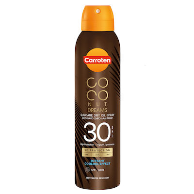 Carroten Coconut Dreams Waterproof Crema protectie solara Ulei pentru Corp SPF30 în Spray 150ml