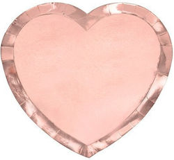 Plates Heart Rosegold 6 pcs