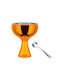 Alessi Ice Cream Serving Bowl Round Inox Orange with Diameter 12cm