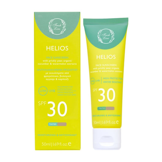 Fresh Line Helios Sonnencreme Creme Gesicht SPF30 mit Farbe 50ml