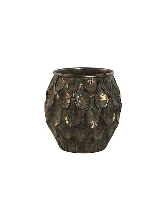 Home Esprit Flower Pot 28x28cm Gold S3054976