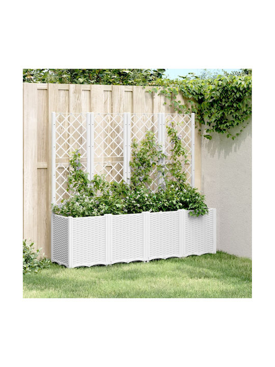 vidaXL Grădină Planter Box Plastic Alb 160x40x1...