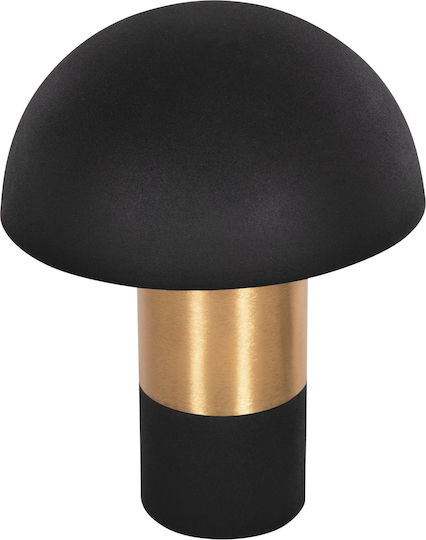 HomeMarkt PUNE Metal Table Lamp for Socket E27 with Black Shade and Base